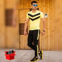 ست تیشرت و شلوار مردانه مدل Lemony+ ساعت هدیه