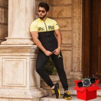 ست تیشرت و شلوار Paris مدل Robens+ ساعت هدیه