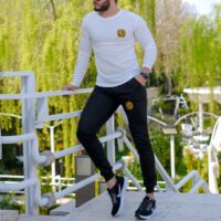 ست بلوز و شلوار مردانه مدل Parin (سفید)