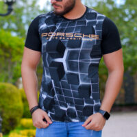 تیشرت آستین کوتاه 3 بعدی porsche