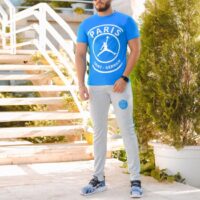 ست تیشرت وشلوارمردانه مدل Dylan (آبی)