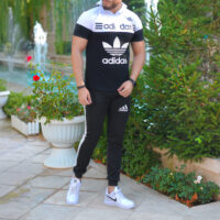 ست تیشرت کلاه داروشلوارAdidas مدل kiuler (مشکی)