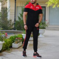 ست تیشرت و شلوار زیپ دار مدل BossRed