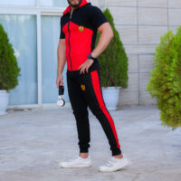 ست تیشرت و شلوار زیپ دارمدل Daren