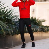 ست سویشرت و شلوار adidas مدل silence(قرمز)