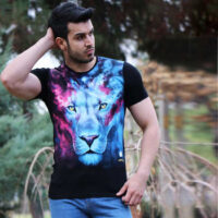 تیشرت آستین کوتاه طرح lion