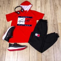 ست تیشرت و شلوار کلاهدار tommy مدل Hilfiger