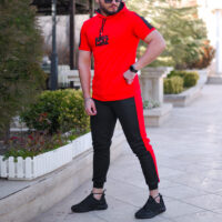 ست تیشرت و شلوار Nike مدل shikson (قرمز)