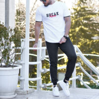 ست تیشرت و شلوار BREAk (سفید)