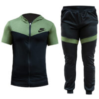 ست تیشرت شلوار زیپ دار مدل Elmaz (سبز)