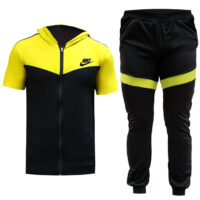 ست تیشرت شلوار زیپ دار مدل Elmaz (زرد)