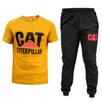 ست تیشرت شلوار CAT مدل Erpillar (زرد)