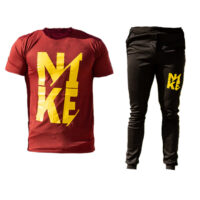 ست تیشرت شلوار مردانه مدل tarkan (زرشکی)