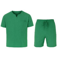 ست تیشرت شلوارک Zara (سبز) کد 6034