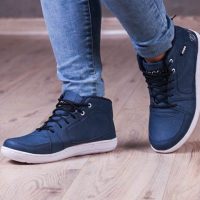 کفش مردانه ساق دار ecco مدل Horse (آبی)