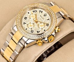 Alternative view of ساعت طرح رولکس نقره ای طلایی