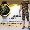 پکیج تیشرت و شلــوارک ارتشـــی طرح nero و ساعت اسپرت ارتشی
