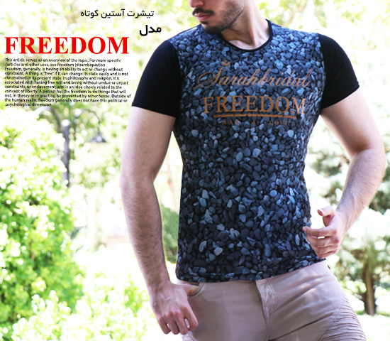 تیشرت آستین کوتاه مدل Freedom - Image 2