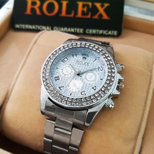 ساعت طرح ROLEX (نقره ای)