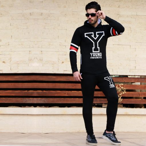 ست سویشرت و شلوار مدل YOUNG(مشکی)