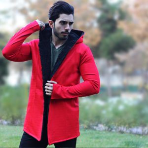 هودی خزدار مردانه  مدل  Rafael (قرمز)