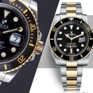 ساعت مچی طرح Submariner Date ( نقره ای طلایی)