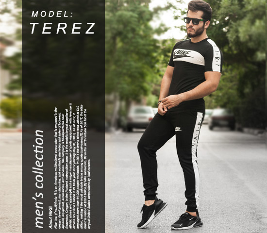ست تیشرت و شلوارNike مدل Terez(مشکی سفید ) - Image 2