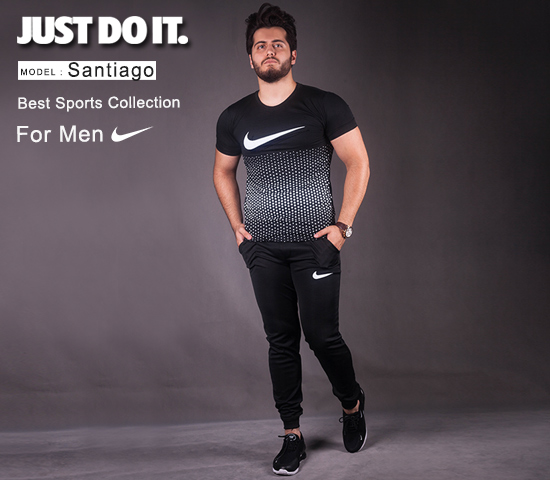 ست تیشرت وشلوار مردانه nike مدل Santiago - Image 2