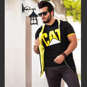 ست هودی و تیشرت مردانه Cat مدل Kita
