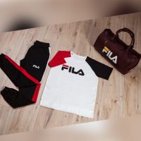 تیشرت و شلوار Marvel و ساک ورزشی Fila(زرشکی)