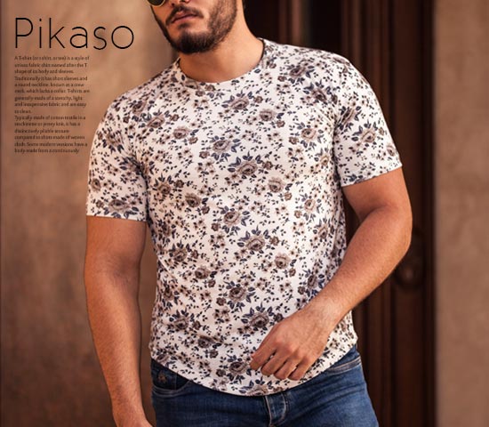 تیشرت مردانه مدل pikaso (تیره) - Image 2