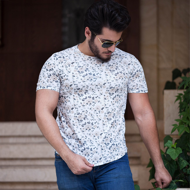تیشرت مردانه مدل pikaso (روشن)