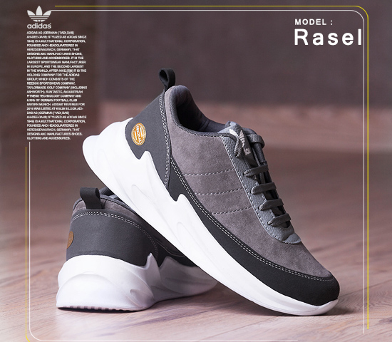 کفش مردانه Adidas مدل Rasel (طوسی) - Image 2