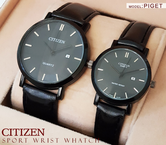 ست ساعت مچی مردانه و زنانه Citizen مدل Piget (مشکی) - - Image 2