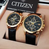 ست ساعت مچی مردانه و زنانه Citizen مدل Rene (صفحه مشکی)