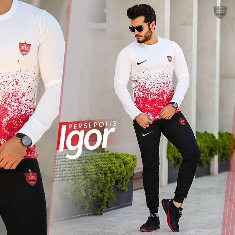 ست تیشرت و شلوار پرسپولیس مدل Igor+ دستبند پرسپولیس (هدیه) - Image 2