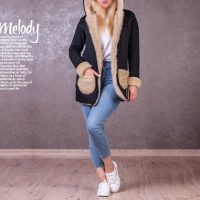 هودی دخترانه مدل Melody (کرمی)