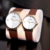 ست ساعت مچی مردانه و زنانه RADO مدل Carli (بند قهوه ای) -