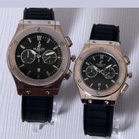 ست ساعت مچی مردانه و زنانه Hublot مدل Iso (صفحه مشکی)