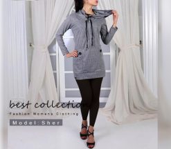 Alternative view of تونیک کلاه دار دخترانه مدل Sher