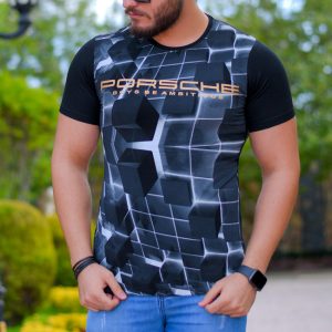 تیشرت آستین کوتاه 3 بعدی porsche