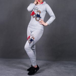 سویشرت وشلوار دخترانه مدل Samantha(روشن)