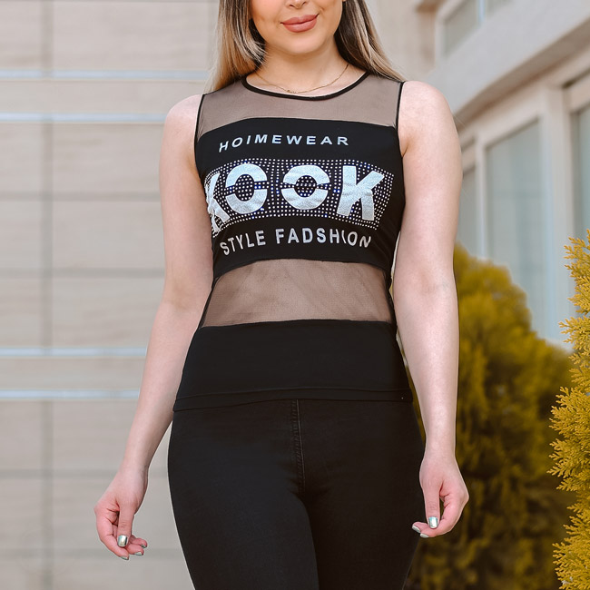 تاپ دخترانه مدل Cook(مشکی)