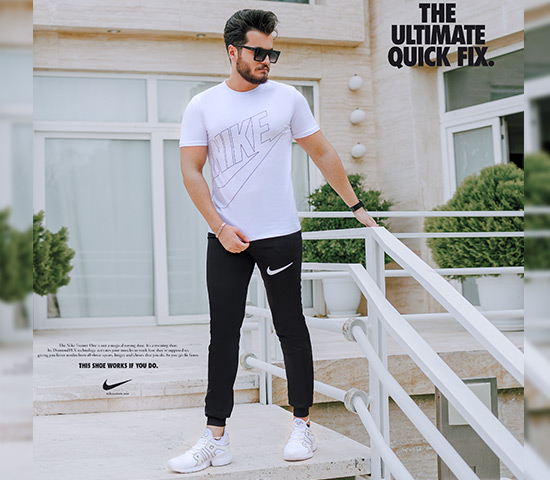 ست تیشرت وشلوار Nike مدل Andre(سفید) - Image 2