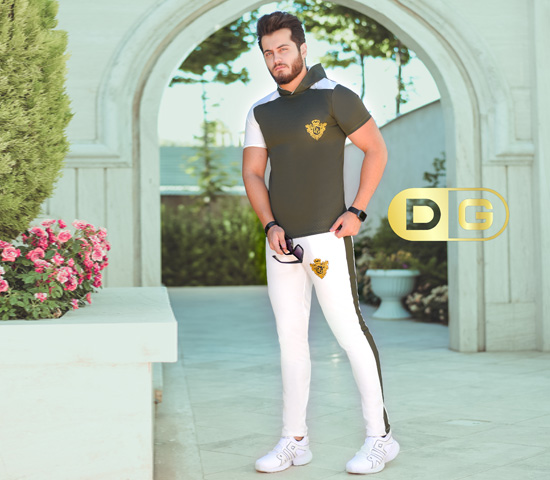 ست تیشرت کلاه دار و شلوار مدل Dwhite - Image 2