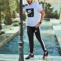 ست تیشرت وشلوار Nike مدل Zilan (سفید)
