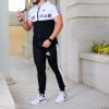 ست تیشرت و شلوار زیپ دار Adidas مدل Kaliz (سفید)