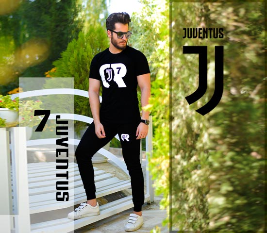ست تیشرت وشلوار مردانه Cr7 مدل Juventus (مشکی) - Image 2