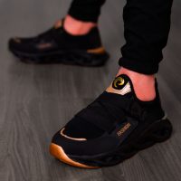 کفش مردانه مدل Fashion (مشکی،طلایی)