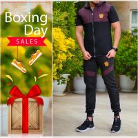 ست سویشرت و شلوار مردانه مدل Cooper (زرشکی) + کفش هدیه